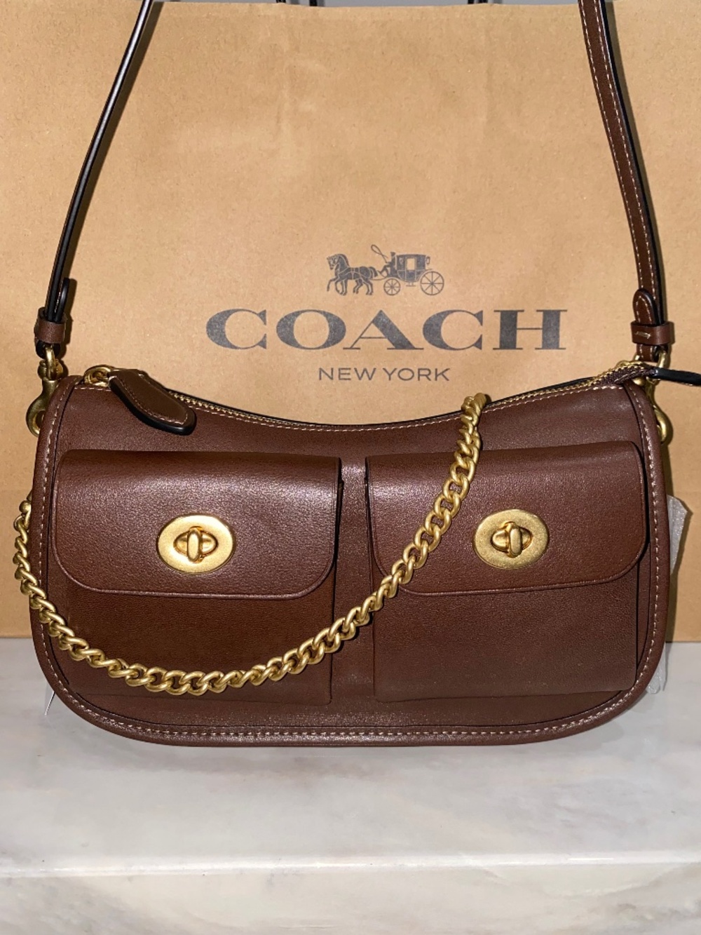 Coach Twin Turnlock Waverly Bag NWT